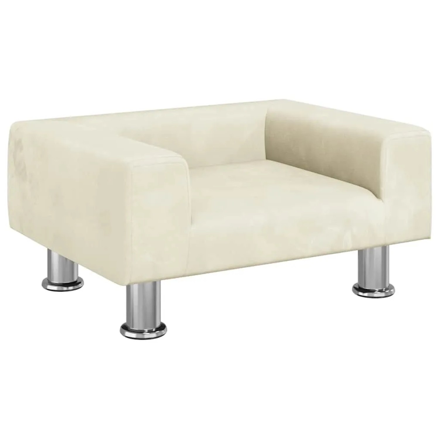 vidaXL Kindersofa Creme 50x40x26,5 cm Samt 3196342