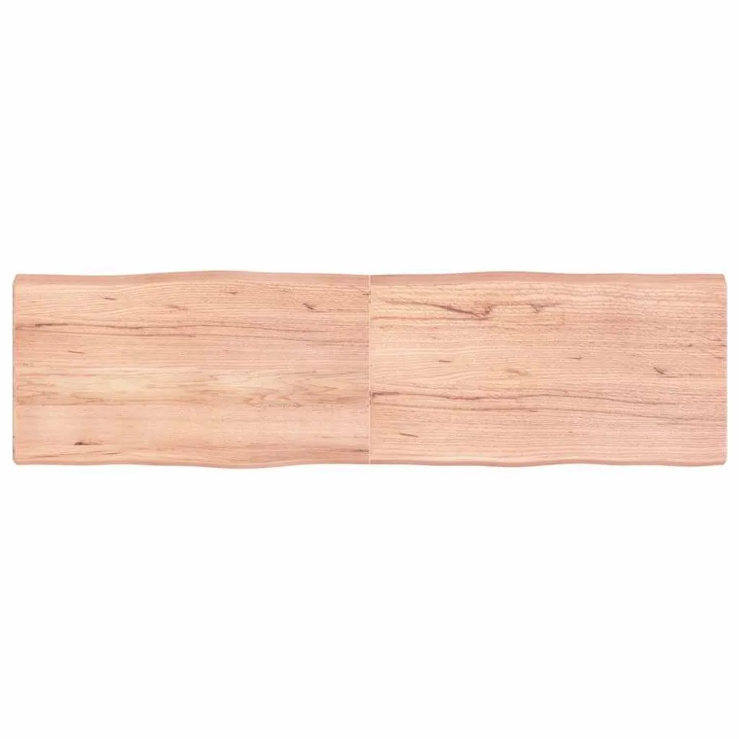 vidaXL Tischplatte 180x50x2-6 cm Massivholz Behandelt Baumkante 363977