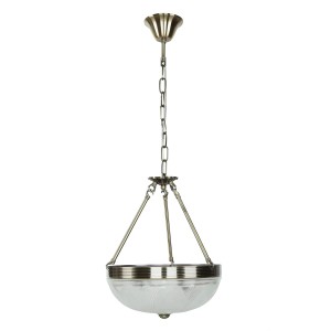 EASYLIGHT Hängeleuchte Rund Ø 30 cm 2x E14 in Messing Antik Jugendstil