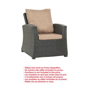 Setgarden Mix Sitzkissen Für Polyrattan Sessel 50x52x7 Sitz + 50x56 cm Rückenlehne 1tlg Beige