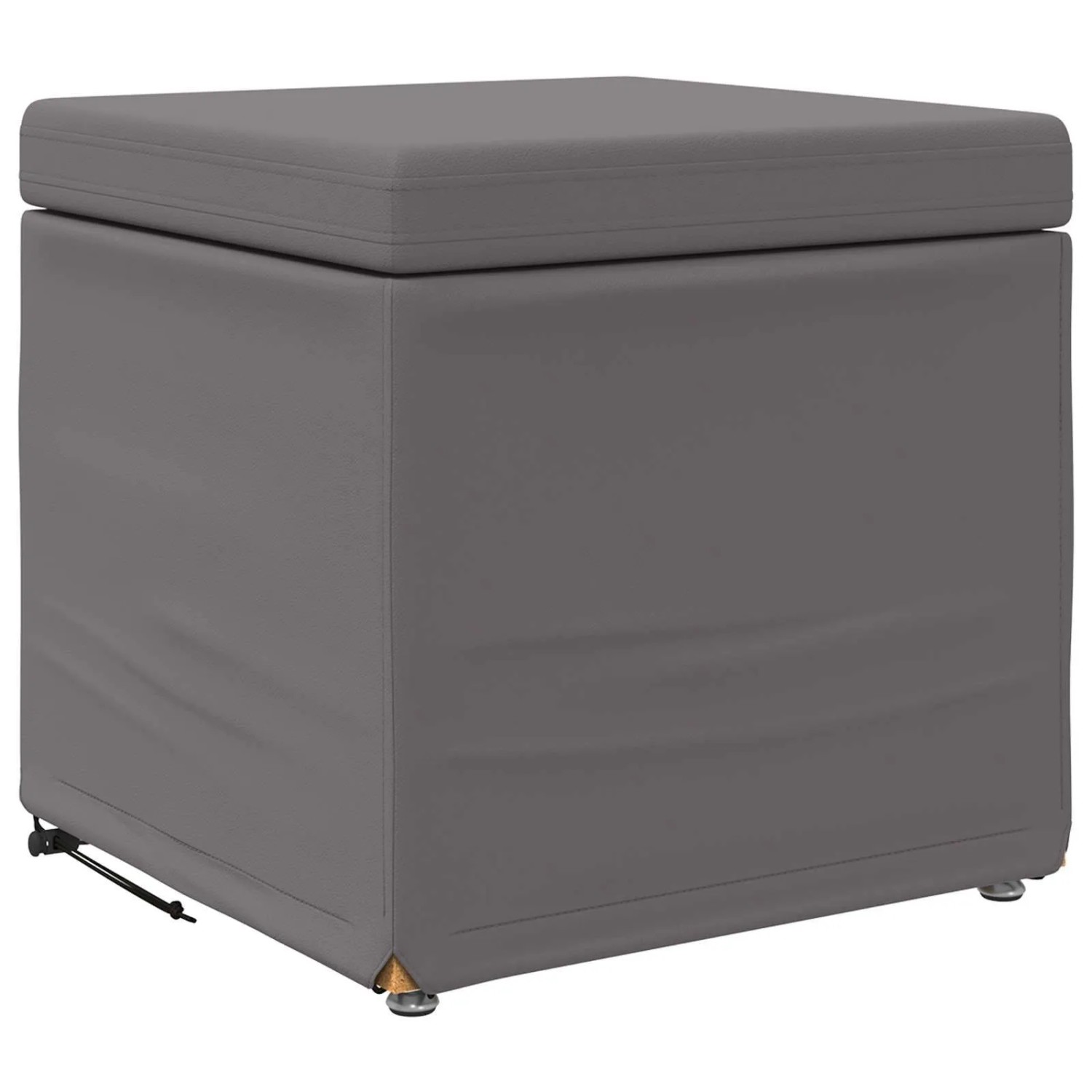 vidaXL Hocker Grau 41 x 41 x 40 cm Kunstleder und Engineering Holz 876755