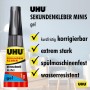 Uhu Sekundenkleber Mini Gel, 3 Tuben à 1g. Starker Kleber für viele Materialien, kurz korrigierbar.