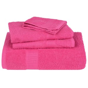 vidaXL 12-Tlg Handtuch-Set Rosa 360 g/m² 100% Baumwolle 137111