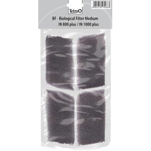 Tetra Tec Bio-Filterschwamm BF 800/1000 Plus, 4er-Pack für Innenfilter im Aquarium.