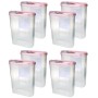 8er-Pack Bestlivings Frischhaltebox Schüttdose 2,8L, Altrose Deckel, transparente Vorratsdosen.