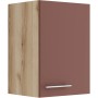 OPTIFIT Bari407 Küchen-Hängeschrank, 40 cm, Rostrot/Wildeiche, mit Tür und Edelstahlgriff.