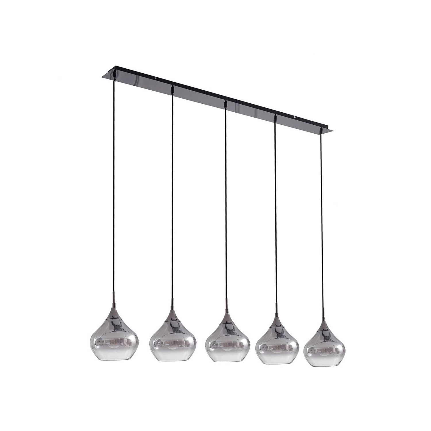 Lucande Pendelleuchte Jarven 10030104 Modern in Alu aus Glas 5-flammig E27 günstig online kaufen