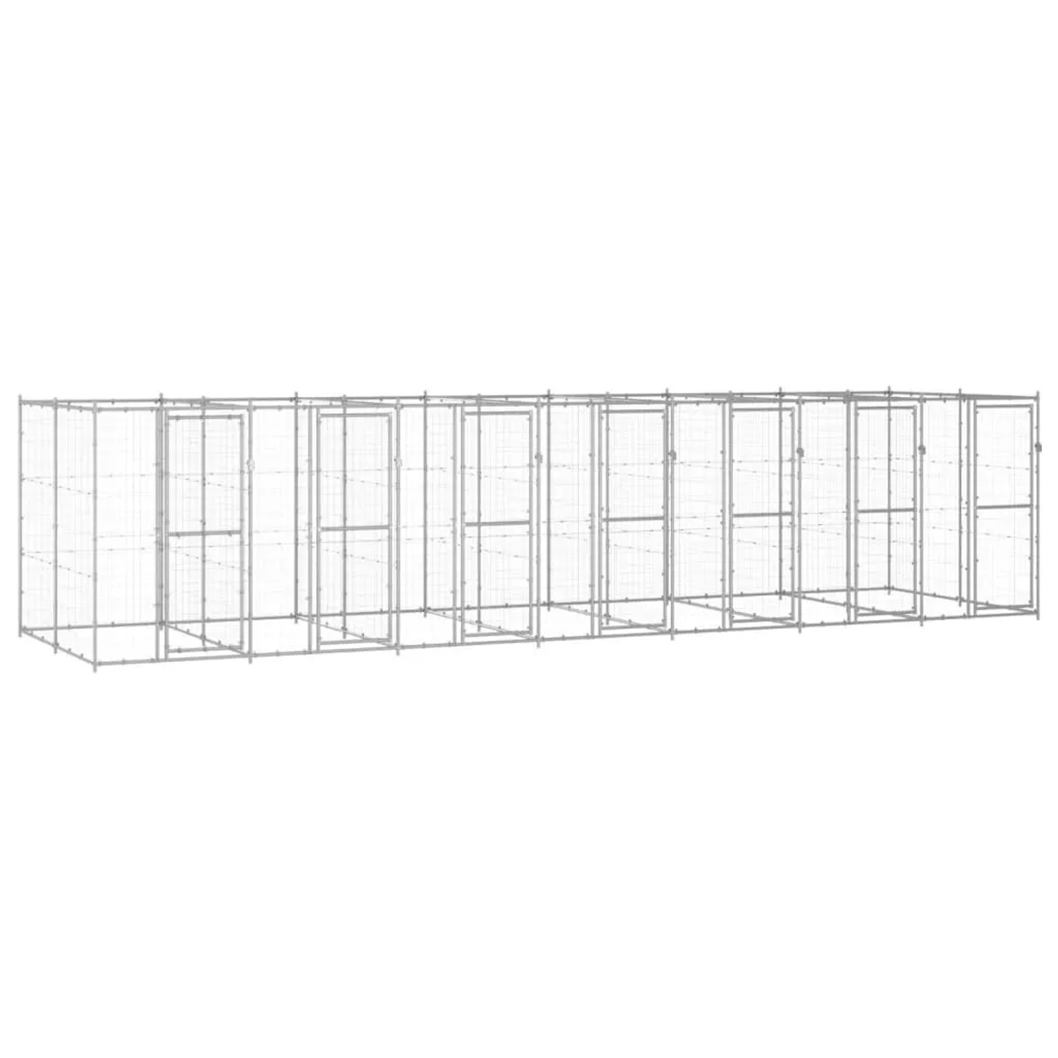 vidaXL Outdoor-Hundezwinger Verzinkter Stahl 16,94 m² 3082287