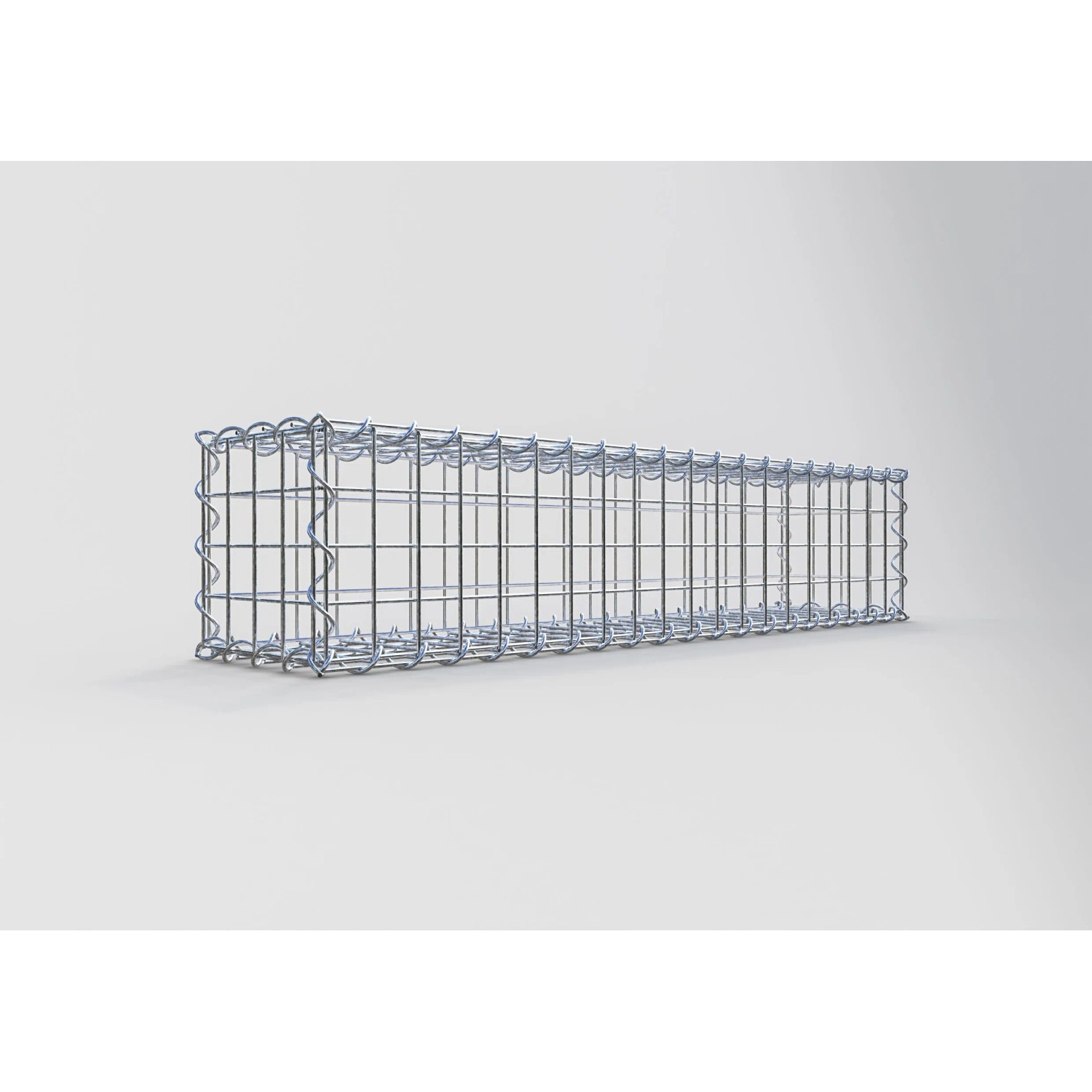Gabiona Gabione, 20x100x20 cm, Maschenweite 5x5 cm, Drahtkorb für Mauersysteme und Einfassungen.