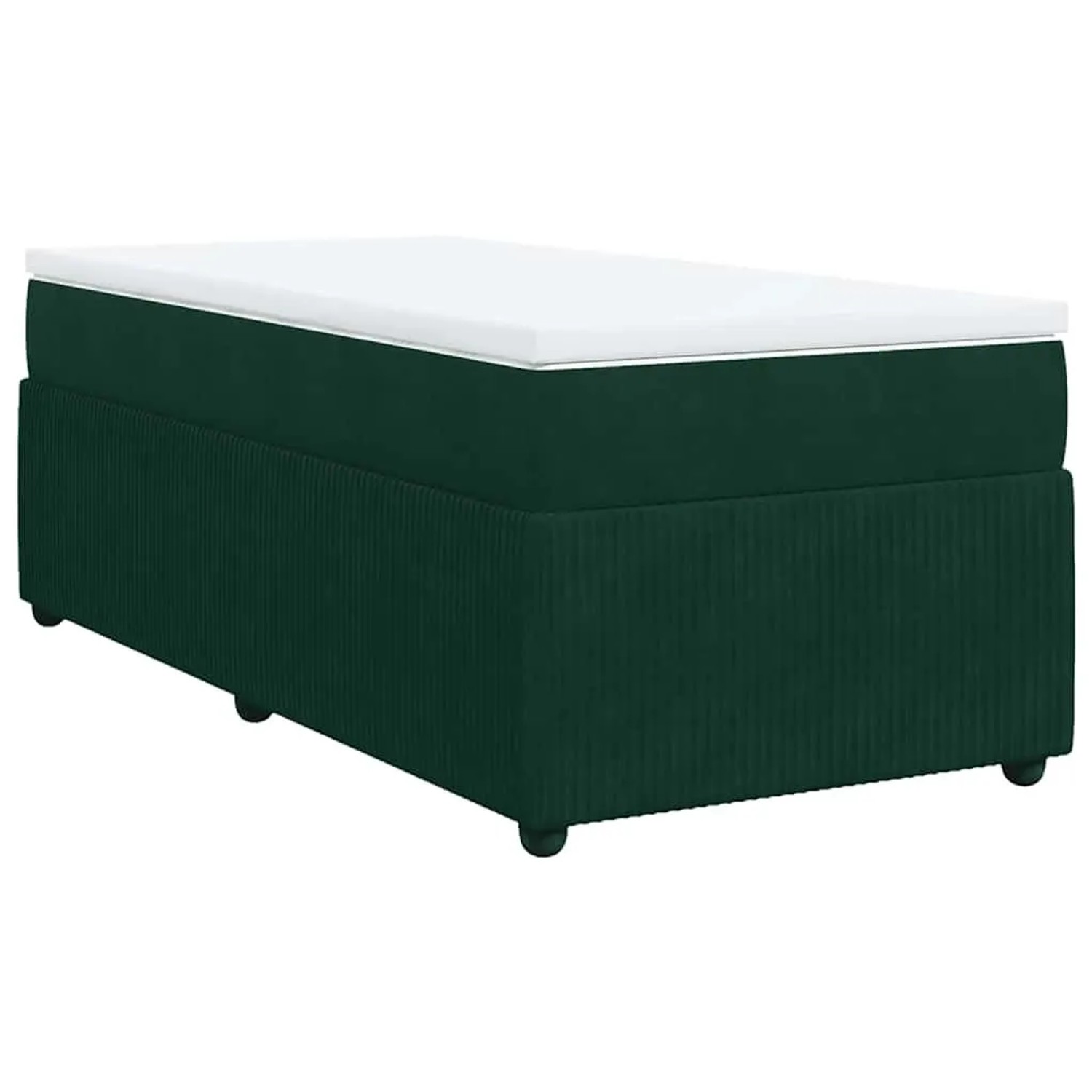 vidaXL Boxspringbett mit Matratze Dunkelgrün 100x200 cm Samt 3285623 günstig online kaufen