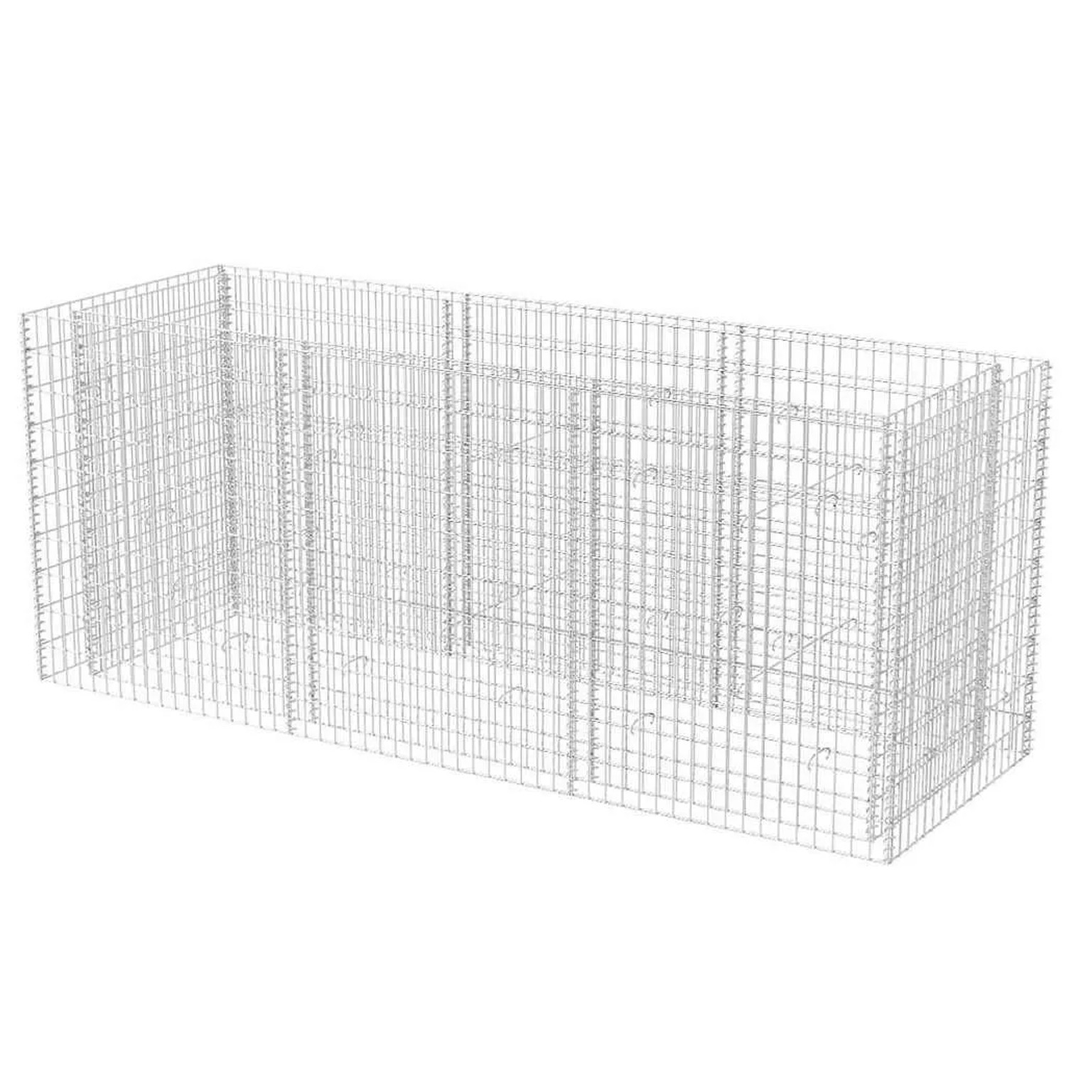 Furnicato Gabionen-hochbeet Stahl 270×90×100 Cm