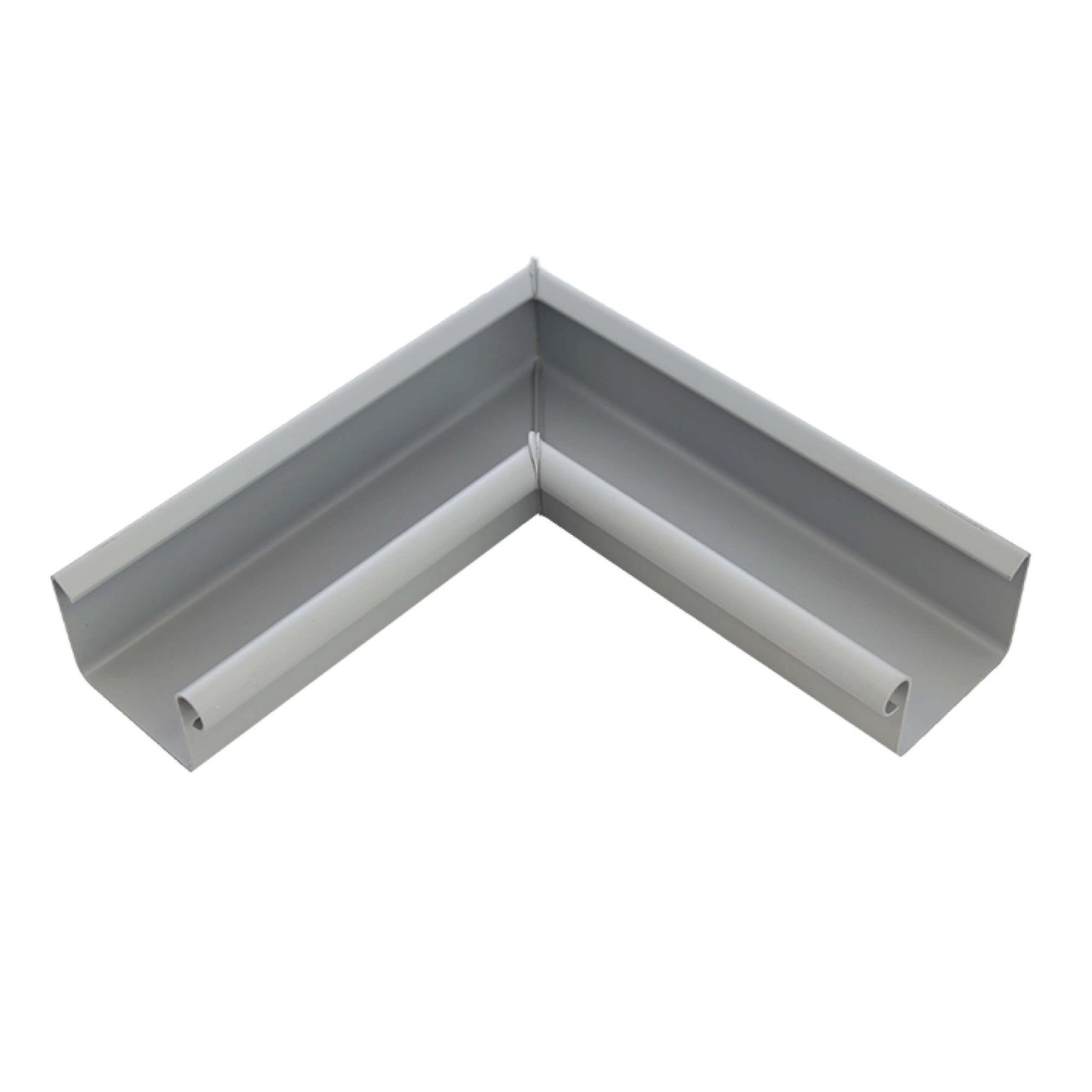 Thumbnail - Inefa Rinnenwinkel 90 Grad Inneneck PVC NW 115 Kastenrinne Grau