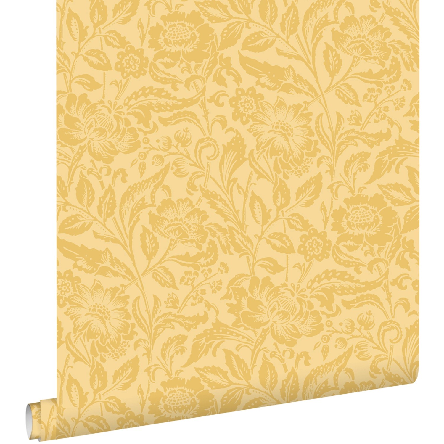 ESTAhome Tapete Blumenmuster Gelb 50 x 900 cm günstig online kaufen