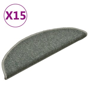 vidaXL Stufenmatten 15 Stk 56x17x3 cm Dunkelgrün Halbrund 322360