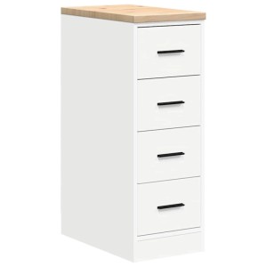 vidaXL Garagen-Aufbewahrungsschrank Weiß 30x51x85 cm Massivholz Kiefer 860580