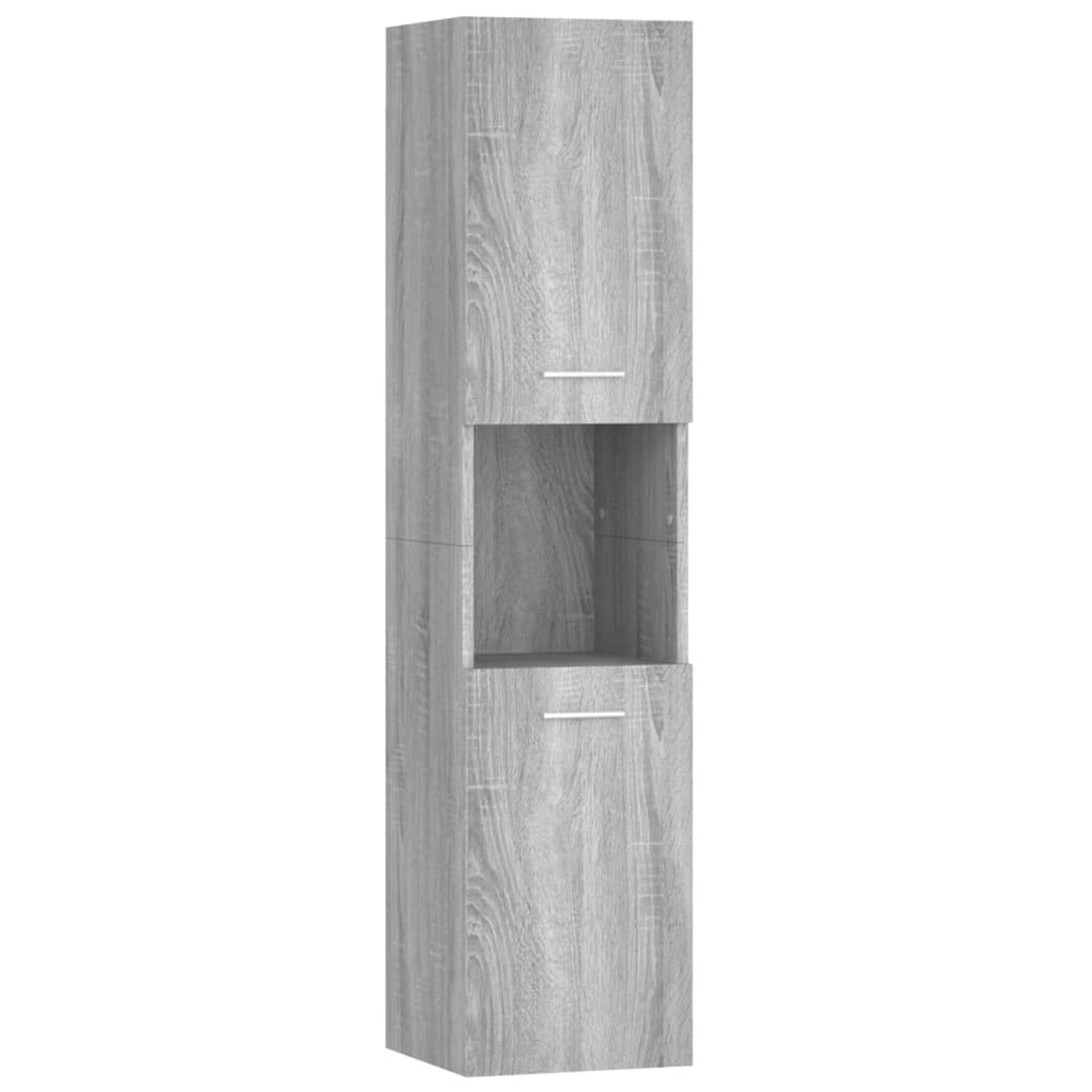 vidaXL Badezimmerschrank Grau Sonoma 30x30x130 cm Holzwerkstoff günstig online kaufen