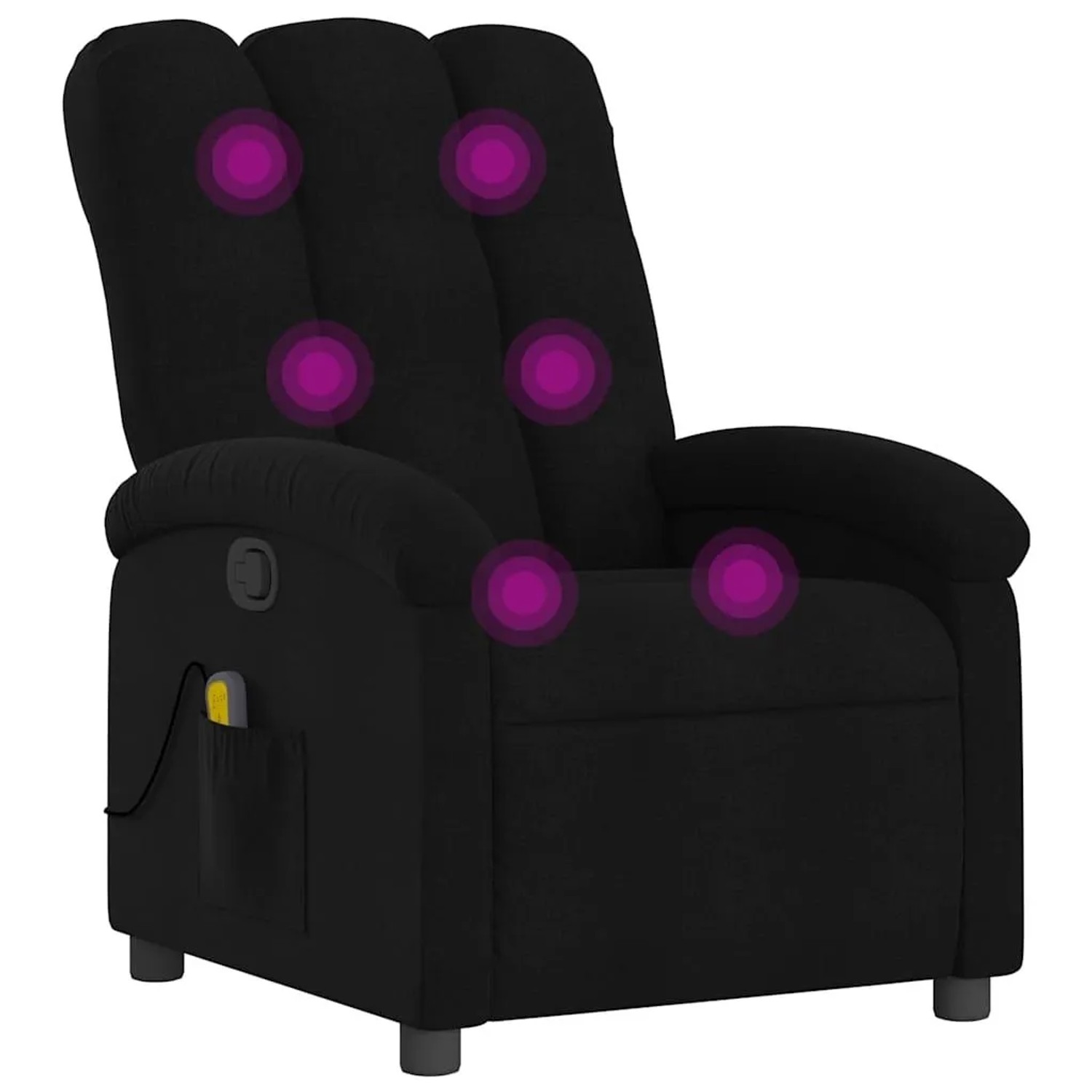 vidaXL Massage-Relaxsessel Schwarzer Stoff 3205870 günstig online kaufen