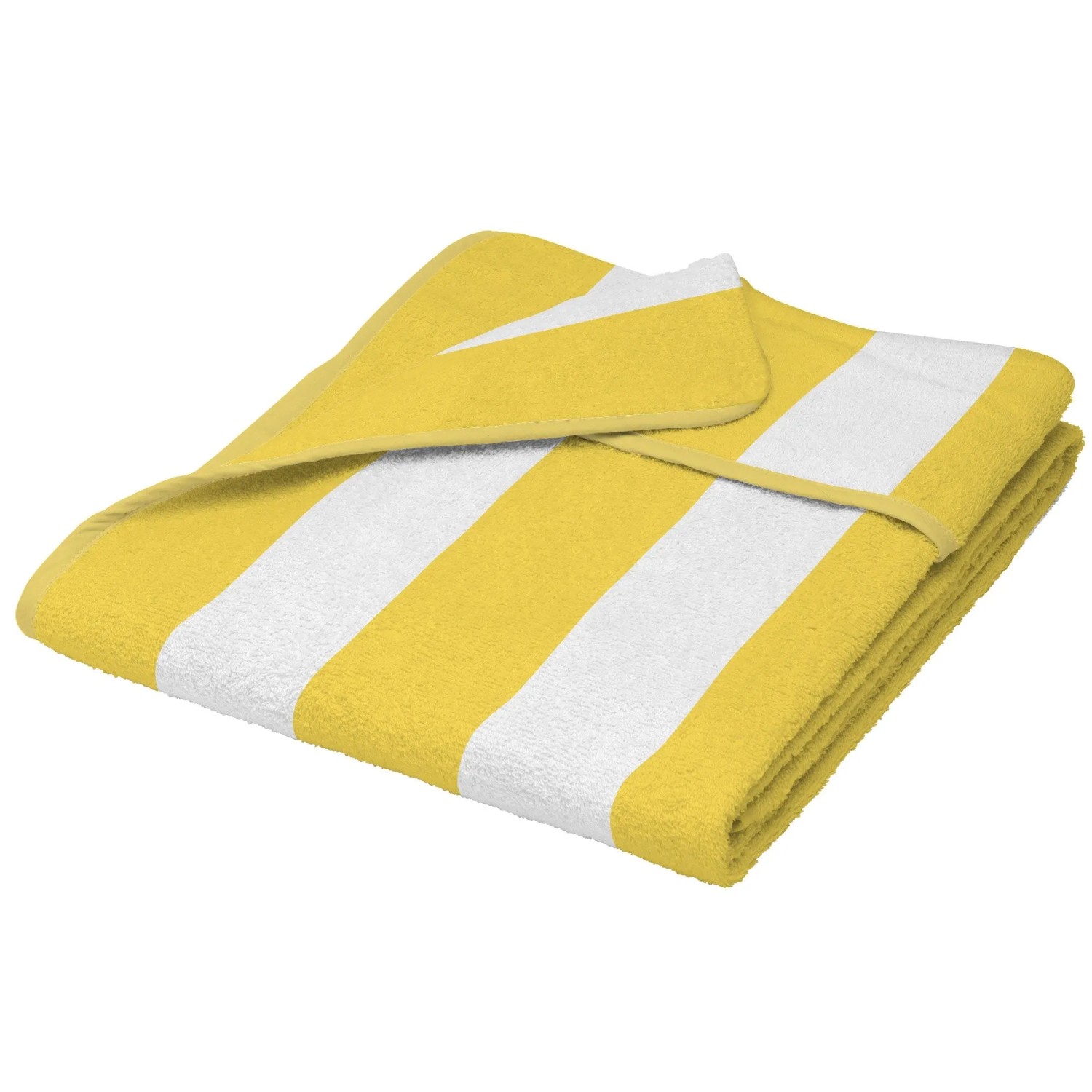 Beautissu Handtuch Cassiss 200x75cm Gelb-Weiß-gestreift