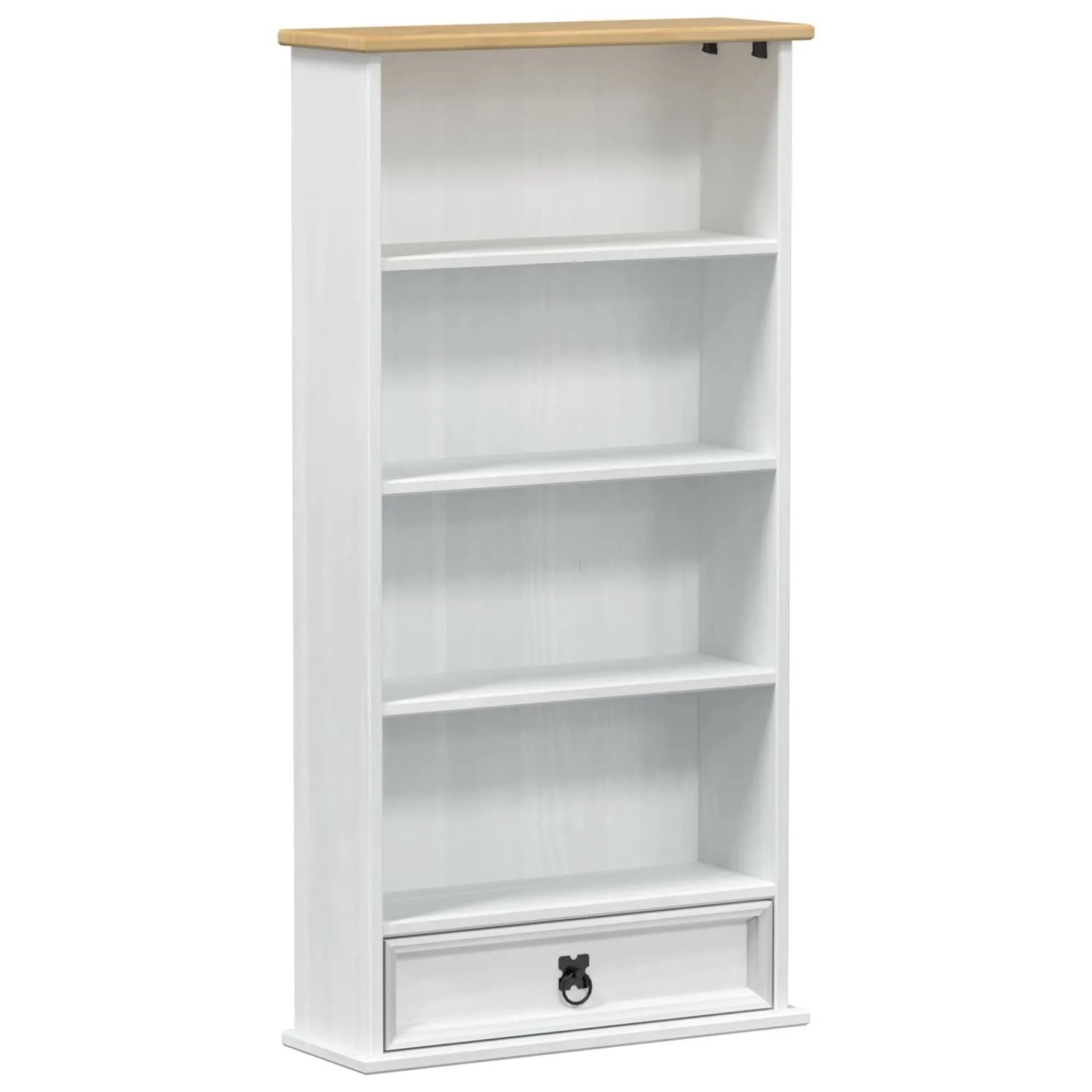 vidaXL CD-Regal Weiß 52 x 17,5 x 103 cm Massives Kiefernholz 42024949