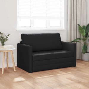 vidaXL Klappsofa Bett Schwarz 124 x 71 x 78 cm PVC 42030518