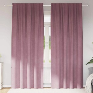 vidaXL Vorhänge 2 Stk Dunkelrosa 140 x 245 cm Samt 4107246