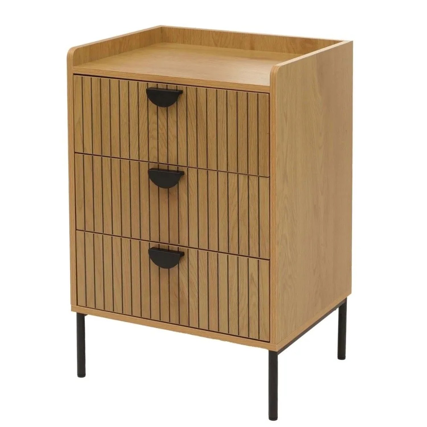 MCW Kommode O39 3 Schubladen Natur