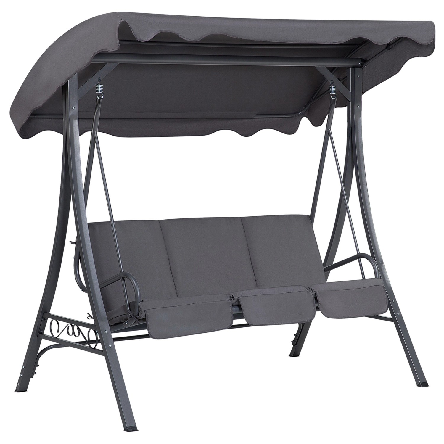 Beliani Gartenschaukel GARBO Dunkelgrau 112x185x184 günstig online kaufen