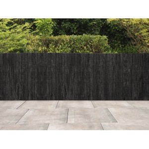 Diephaus Palisade Limos Basalt, 120 cm, als Randbegrenzung im Garten.