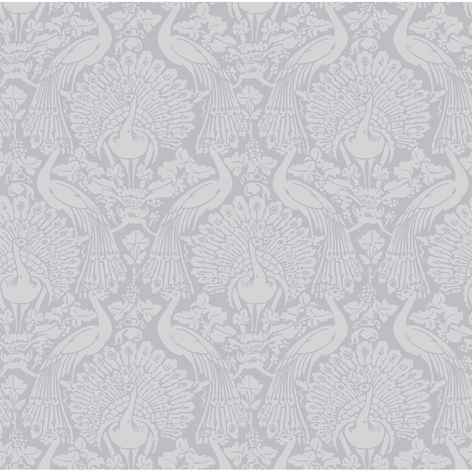 Laura Ashley Vliestapete Peacock Damask Pale Slate 10,05 x 0,52 m günstig online kaufen