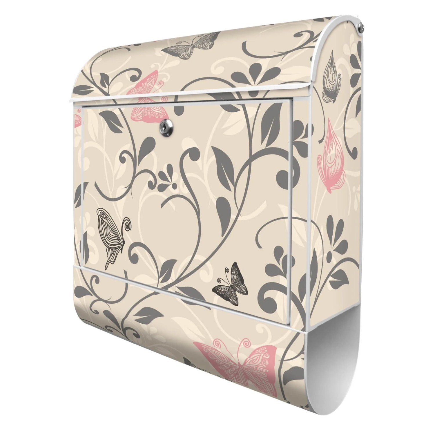 Banjado Design Briefkasten Weiß Pulverbeschichtet 39x47x14cm 2 Schlüssel Mi günstig online kaufen