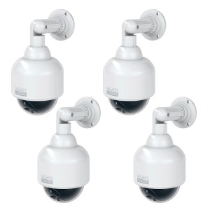 4er Set Basi Kamera Attrappen KA 302 mit Blinklicht, Sicherheitstechnik für Innen & Außen.
