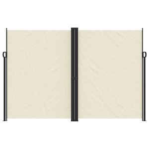 furnicato Seitenmarkise, ausziehbar, creme, 220x1200 cm. Sichtschutz für Terrasse & Balkon.