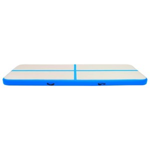 vidaXL Aufblasbare Gymnastikmatte mit Pumpe 500x100x15 cm PVC Blau 92665