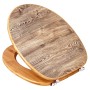 Banjado WC-Sitz aus Bambus mit Maserung, Holz Toilettendeckel mit Universal Scharnieren.