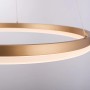 Moderne LED-Pendelleuchte Titus, 40 cm Durchmesser, Messing matt, dimmbar.