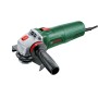 Bosch UniversalGrind 850-125 Winkelschleifer in Grün und Grau mit schwarzem Handgriff.