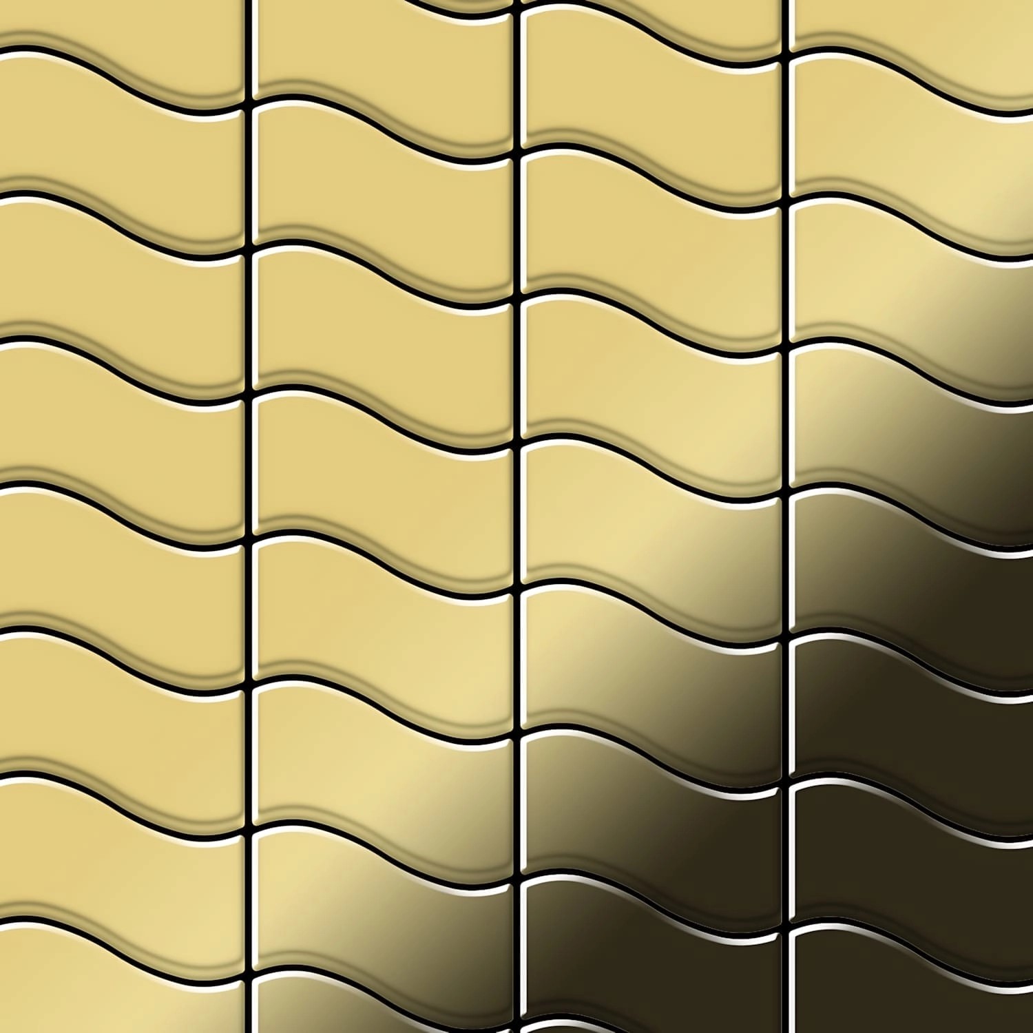 ALLOY Mosaik Fliese Massiv Metall Messing Gewalzt Gold 1,6mm Stark Flux-bm günstig online kaufen