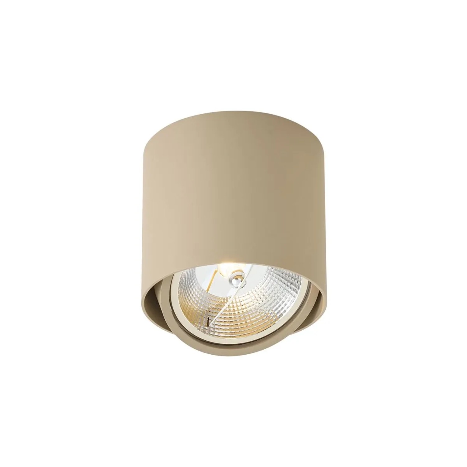 QAZQA Moderner Schwenkbarer Deckenstrahler Taupe GU10 AR111 Impact