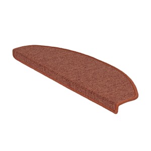 Halbrunde, selbstklebende Karat Stufenmatte London in Terra, 23,5x65 cm.