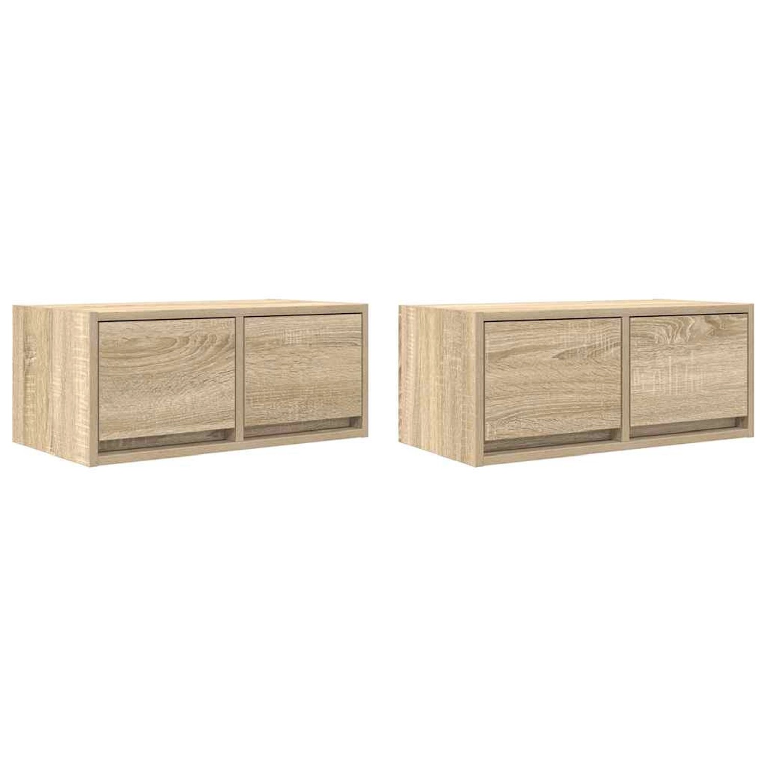 vidaXL TV-Schränke 2 Stk Sonoma-Eiche 60x31x25,5 cm Holzwerkstoff 861495
