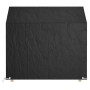 Schwarze Schutzhülle für eine Gartenbank, 130x70x70/88 cm, aus Polyethylen.