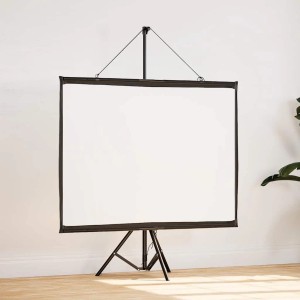 vidaXL Projektionsleinwand mit Stativ, 72 Zoll, 4:3 Format, für Heimkino und Präsentationen.