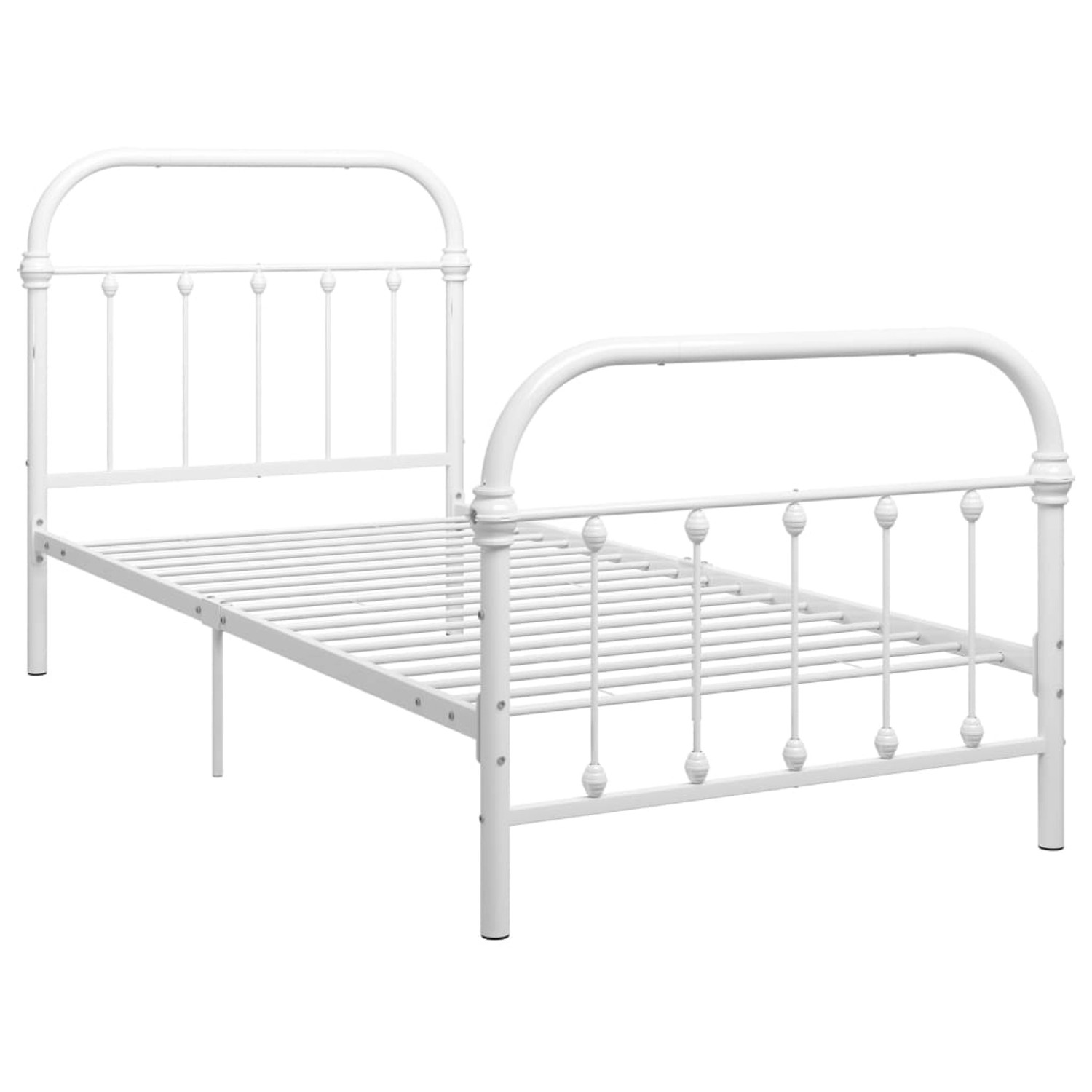 vidaXL Bettgestell Weiß Metall 90x200 cm618261 günstig online kaufen