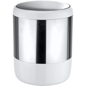 Wenko Kosmetikeimer Loft, 6 l, satiniert-weiß, mit Schwingdeckel.