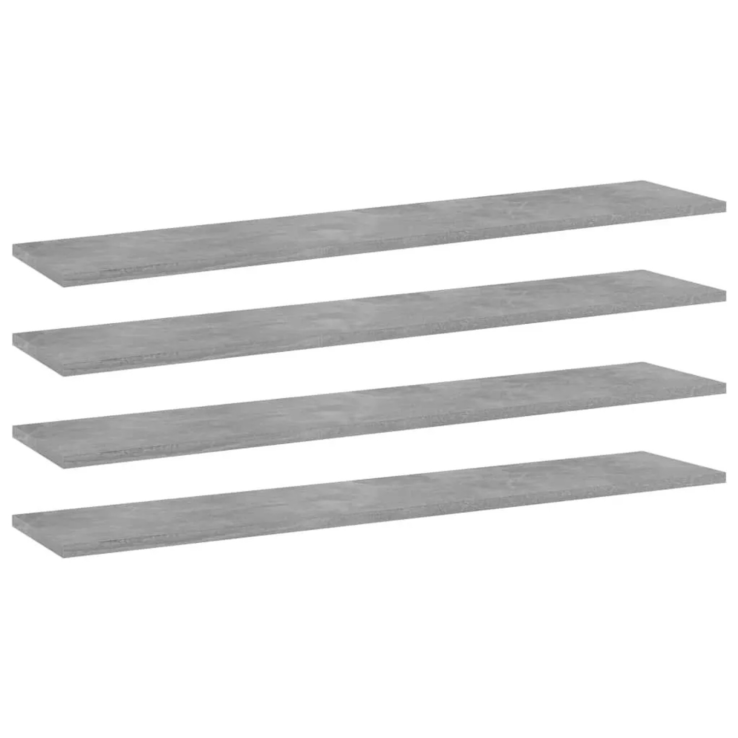 vidaXL Bücherregal-Bretter 4 Stk Betongrau 100x20x1,5cm Holzwerkstoff 805386