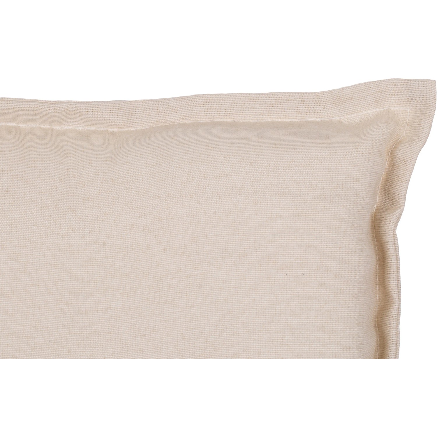 Beige Saumauflage für Hochlehner Gartenstuhl, Detailansicht.