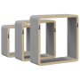 vidaXL Würfelregale 3 Stk Grau MDF 323954_7