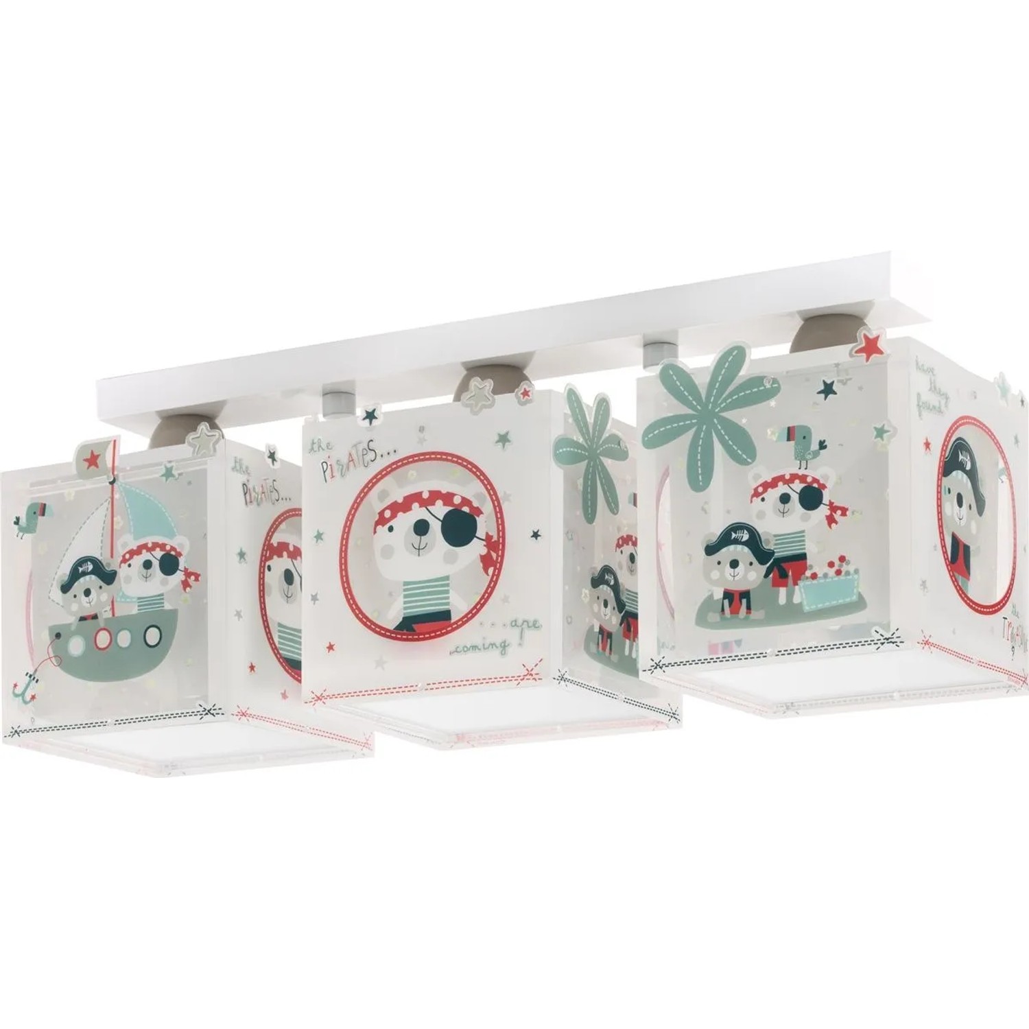 Dalber  Deckenleuchte 3 Lichter Kinder The Pirates Piraten