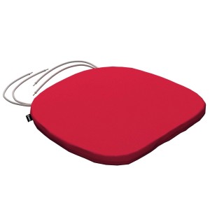Rotes Dekoria Stuhlkissen Marcus mit Bindebändern, 40x37x2,5 cm, für bequemes Sitzen.