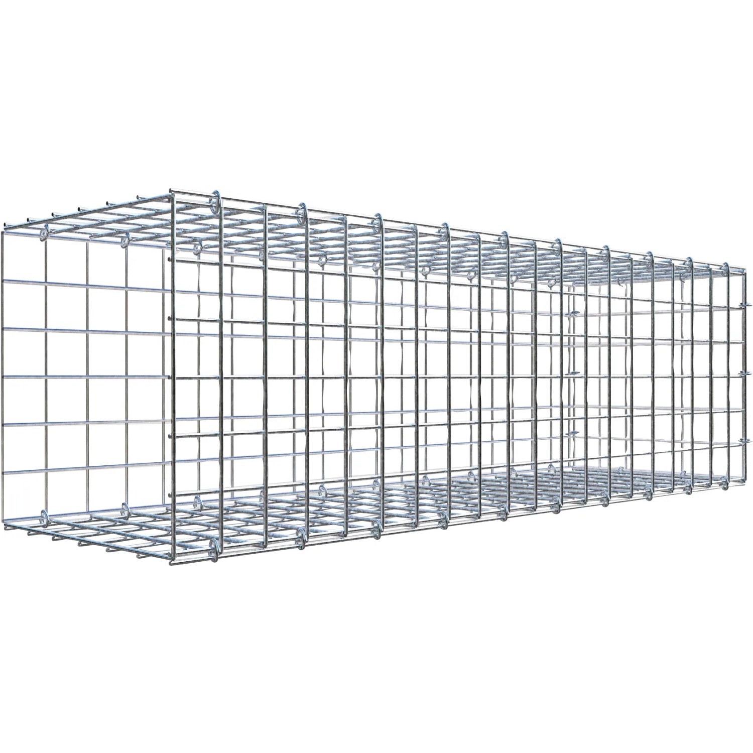 Gabiona C-Ring-Gabione-Anbaukorb Typ 2 30 x 100 x 30 cm Maschenw 5 x 5 cm